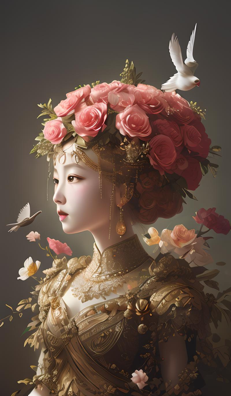 02628-3000740542-breathtaking detailed red gardian mao baby in glace sphere free thibet concept art painting art deco pattern of birds goddesses.png